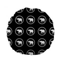 Elephant Wallpaper Pattern Standard 15  Premium Round Cushions by Amaryn4rt