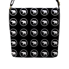 Elephant Wallpaper Pattern Flap Messenger Bag (l) 