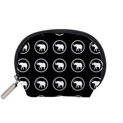 Elephant Wallpaper Pattern Accessory Pouches (small)  by Amaryn4rt