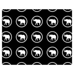 Elephant Wallpaper Pattern Double Sided Flano Blanket (medium)  by Amaryn4rt