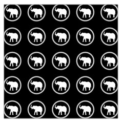 Elephant Wallpaper Pattern Large Satin Scarf (square)