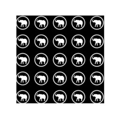 Elephant Wallpaper Pattern Small Satin Scarf (square)