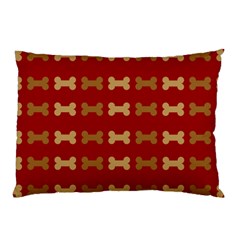 Dog Bone Background Dog Bone Pet Pillow Case by Amaryn4rt