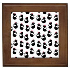 Cat Seamless Animal Pattern Framed Tiles by Amaryn4rt