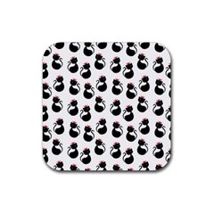 Cat Seamless Animal Pattern Rubber Coaster (square) 