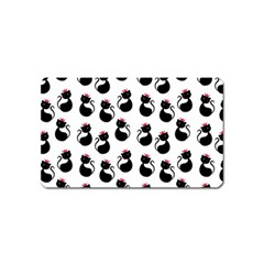 Cat Seamless Animal Pattern Magnet (name Card) by Amaryn4rt