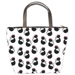 Cat Seamless Animal Pattern Bucket Bags Back