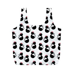 Cat Seamless Animal Pattern Full Print Recycle Bags (m) 