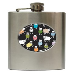 Sheep Cartoon Colorful Hip Flask (6 Oz) by Amaryn4rt