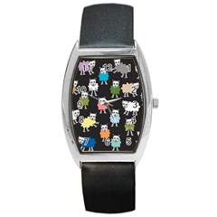 Sheep Cartoon Colorful Barrel Style Metal Watch by Amaryn4rt