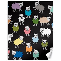 Sheep Cartoon Colorful Canvas 18  X 24  