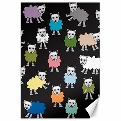 Sheep Cartoon Colorful Canvas 20  X 30   by Amaryn4rt