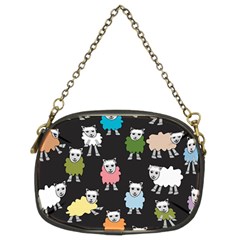 Sheep Cartoon Colorful Chain Purses (two Sides) 