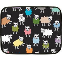 Sheep Cartoon Colorful Double Sided Fleece Blanket (mini)  by Amaryn4rt