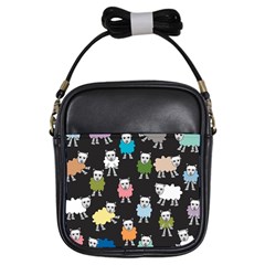 Sheep Cartoon Colorful Girls Sling Bags by Amaryn4rt