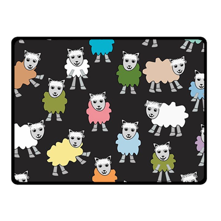 Sheep Cartoon Colorful Fleece Blanket (Small)