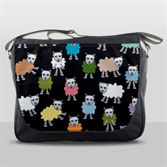 Sheep Cartoon Colorful Messenger Bags by Amaryn4rt