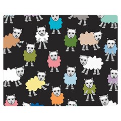 Sheep Cartoon Colorful Double Sided Flano Blanket (medium) 