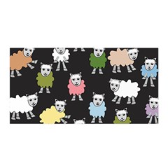 Sheep Cartoon Colorful Satin Wrap by Amaryn4rt