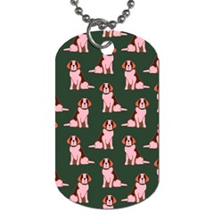 Dog Animal Pattern Dog Tag (one Side)