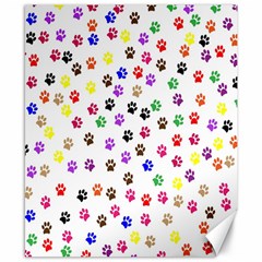 Paw Prints Background Canvas 8  X 10  by Amaryn4rt