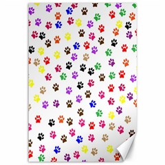 Paw Prints Background Canvas 12  X 18   by Amaryn4rt