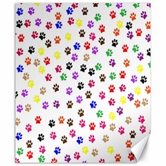 Paw Prints Background Canvas 20  X 24   by Amaryn4rt