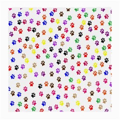 Paw Prints Background Medium Glasses Cloth