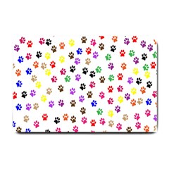 Paw Prints Background Small Doormat  by Amaryn4rt