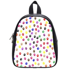 Paw Prints Background School Bags (small) 