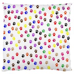 Paw Prints Background Standard Flano Cushion Case (one Side) by Amaryn4rt