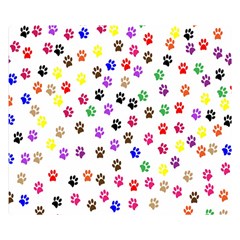 Paw Prints Background Double Sided Flano Blanket (small) 