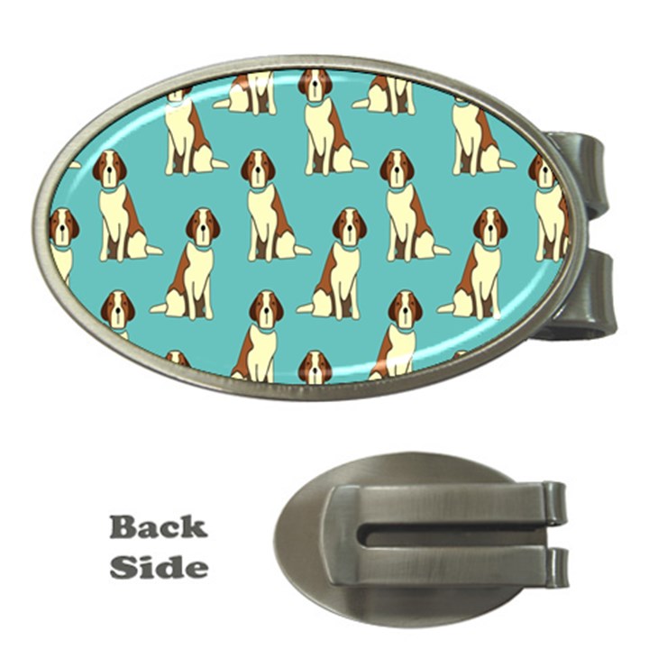 Dog Animal Pattern Money Clips (Oval) 