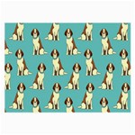 Dog Animal Pattern Large Glasses Cloth Front