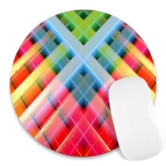 Graphics Colorful Colors Wallpaper Graphic Design Round Mousepads by Amaryn4rt