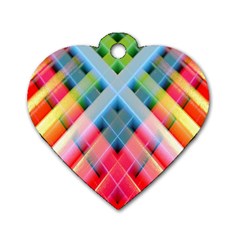 Graphics Colorful Colors Wallpaper Graphic Design Dog Tag Heart (two Sides) by Amaryn4rt