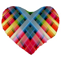 Graphics Colorful Colors Wallpaper Graphic Design Large 19  Premium Heart Shape Cushions by Amaryn4rt