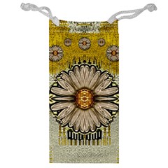 Power To The Big Flower Jewelry Bag by pepitasart