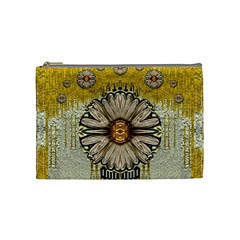 Power To The Big Flower Cosmetic Bag (medium)  by pepitasart