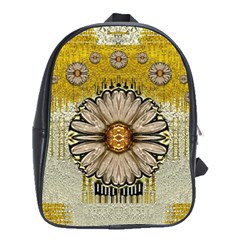 Power To The Big Flower School Bags(large)  by pepitasart