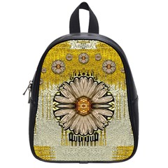 Power To The Big Flower School Bags (small)  by pepitasart