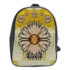 Power To The Big Flower School Bags (xl)  by pepitasart