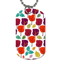 Tree Pattern Background Dog Tag (two Sides)