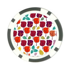 Tree Pattern Background Poker Chip Card Guard by Amaryn4rt