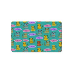 Meow Cat Pattern Magnet (name Card) by Amaryn4rt