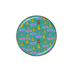 Meow Cat Pattern Hat Clip Ball Marker (4 Pack) by Amaryn4rt