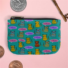 Meow Cat Pattern Mini Coin Purses by Amaryn4rt