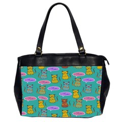 Meow Cat Pattern Office Handbags (2 Sides)  by Amaryn4rt