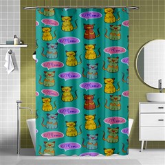 Meow Cat Pattern Shower Curtain 48  X 72  (small)  by Amaryn4rt