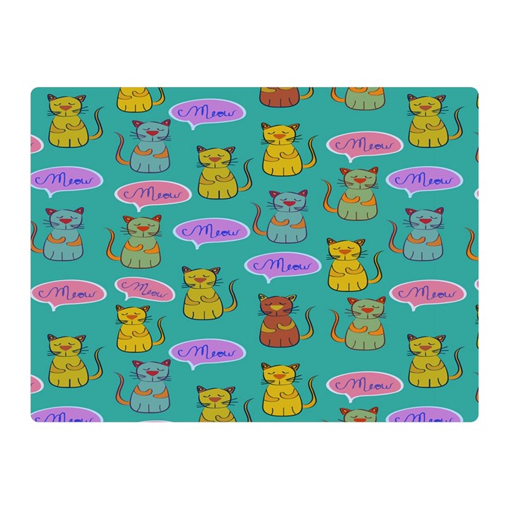 Meow Cat Pattern Double Sided Flano Blanket (Mini) 